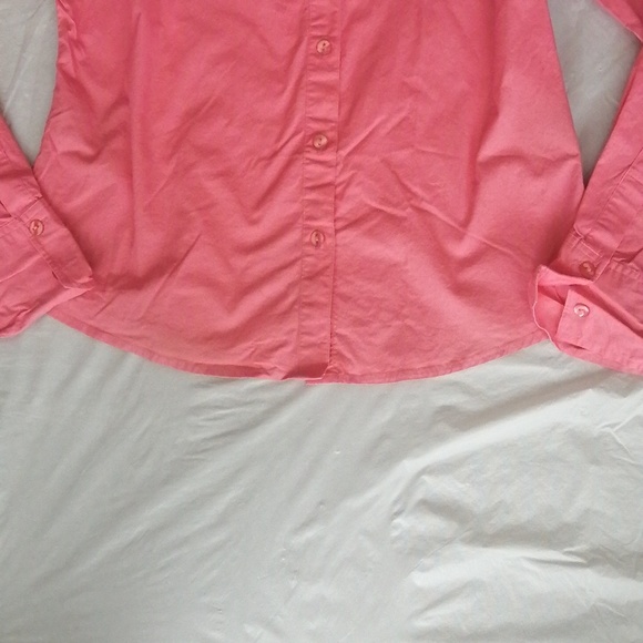 PINK SUZY SHIER WOMEN'S BASIC LONG SLEEVE BUTTON DOWN - Picture 5 of 6